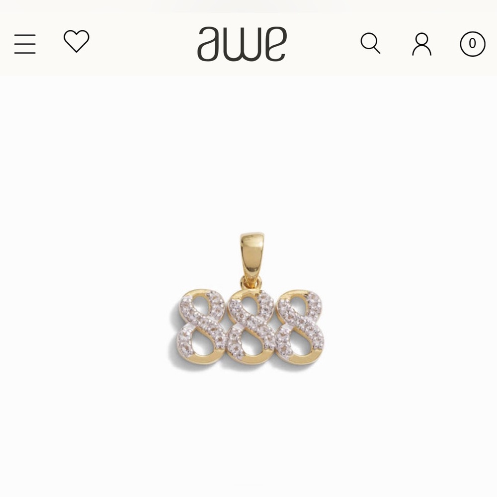 Awe Gold and Silver 888 Pendant
